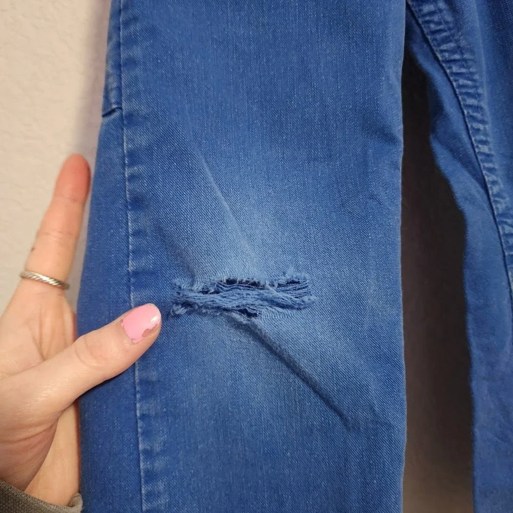 OSHKOSH VINTAGE USA Carpenter Workwear Pants Blue‎ Talon Zip Toddler 4S